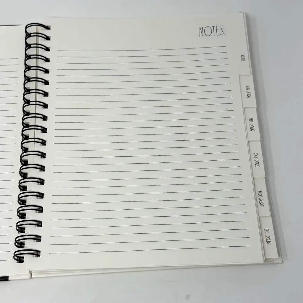 Rae Dunn Twenty Twenty Seven White Spiral 17 Month Planner Aug 2026 Dec 2027 NEW